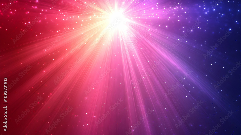 Vibrant Spectrum of Light Emitting Rays in a Cosmic Space with Twinkling Stars and Colorful Background, Perfect for Representing Energy and Dreams Vibrant Spectrum of Light Emitting Rays in a Cosmic Space with Twinkling Stars and Colorful Background, Perfect for Representing Energy and Dreams