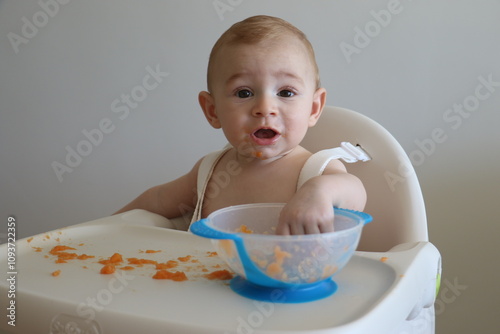 Baby's first experience with food should be with their hands. BLW photo