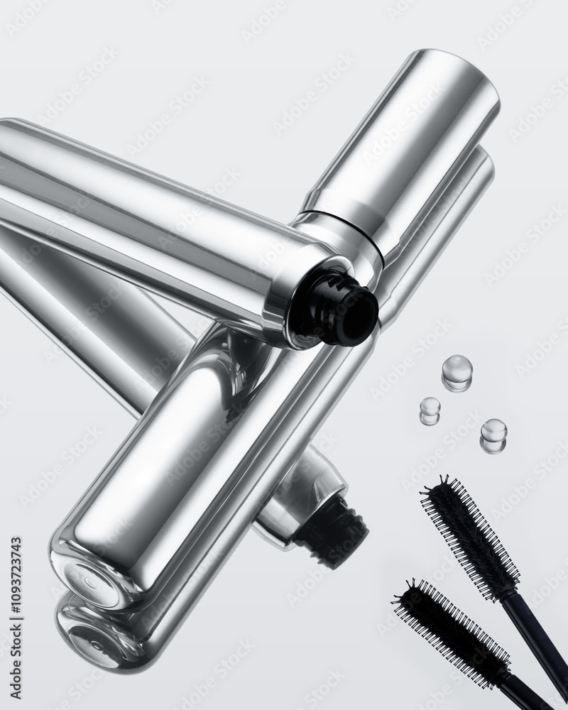 Explore our stylish silver cosmetic containers designed specifically for modern beauty products