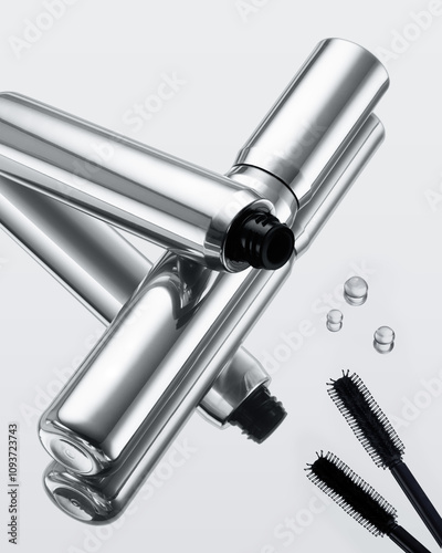 Obraz na płótnie Explore our stylish silver cosmetic containers designed specifically for modern beauty products w salonie