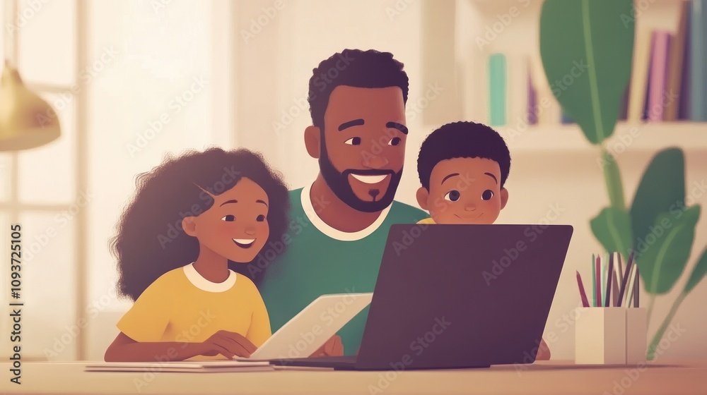 Happy Family Spending Quality Time Together Happy Family Spending Quality Time Together