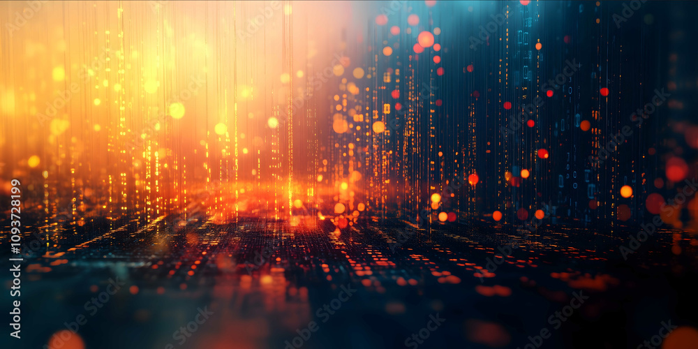 Digital background featuring data technology and binary code perfect for techinspired visuals The background is a blurred grid of digital numbers in orange yellow a Digital background featuring data technology and binary code perfect for techinspired visuals The background is a blurred grid of digital numbers in orange yellow a