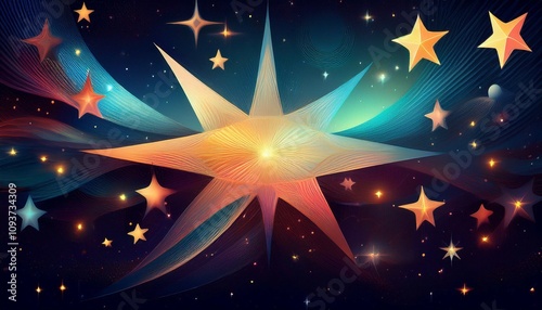 abstract background with stars