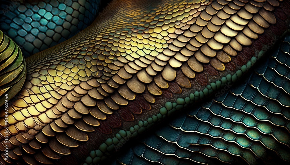 Obraz premium snake skin animal print pattern background illustration
