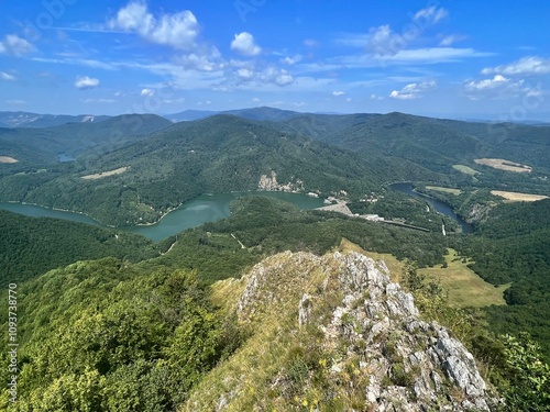 view from Sivec mountain to the surroundings of the Ružín dam