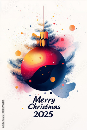 christmas background with balls