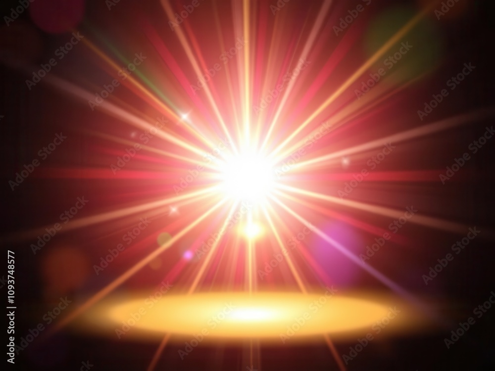 Blinding light burst with colorful lens flare in vector format, lens flare, effect, light Blinding light burst with colorful lens flare in vector format, lens flare, effect, light