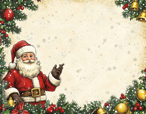 christmas background with santa claus