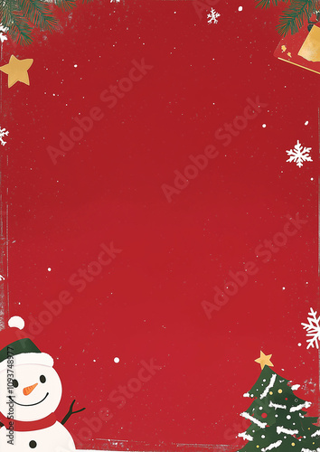red christmas greeting card