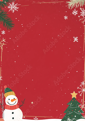 red christmas greeting card
