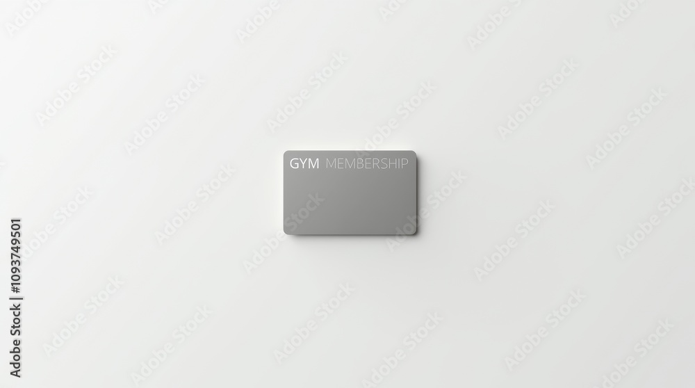 single gym membership card on a clean white background, emphasizing its simplicity and importance in accessing fitness facilities. The focus is on the card's design and significance single gym membership card on a clean white background, emphasizing its simplicity and importance in accessing fitness facilities. The focus is on the card's design and significance