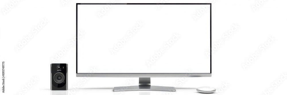 Laptop mock up with clear screen on white background, technology, isolated Laptop mock up with clear screen on white background, technology, isolated