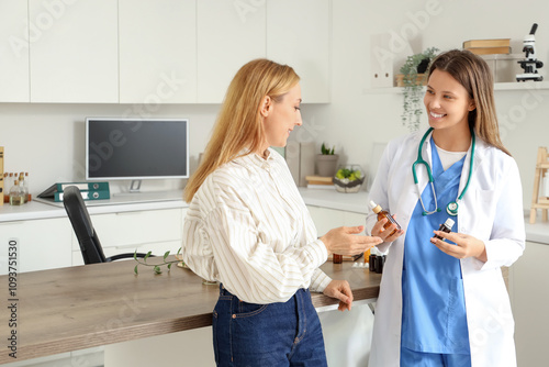 Female homeopathic doctor g...