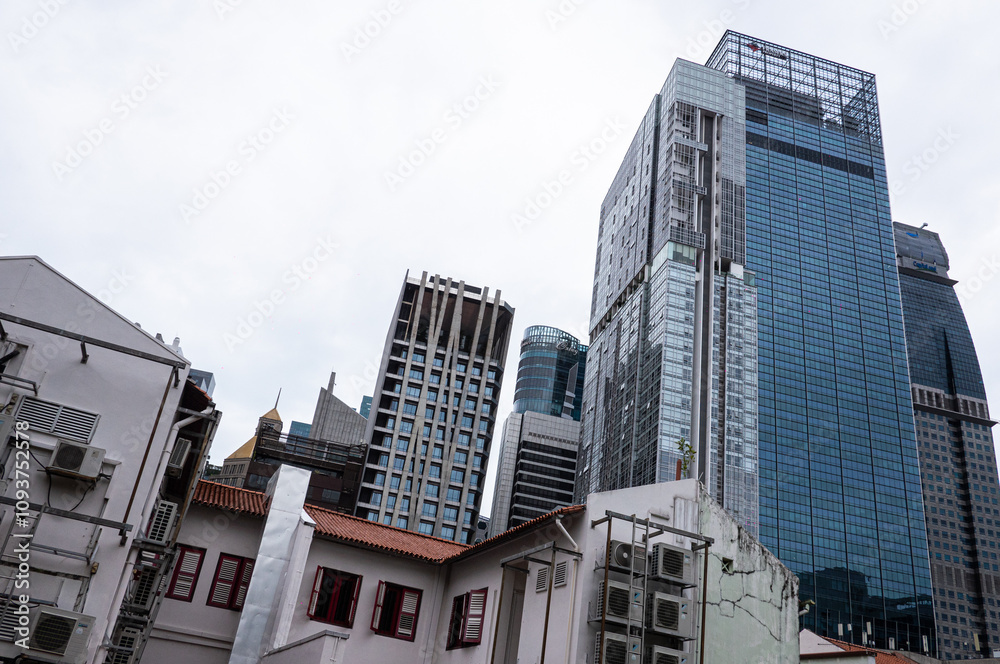Architecture in Singapore contrast buildings houses Architecture in Singapore contrast buildings houses