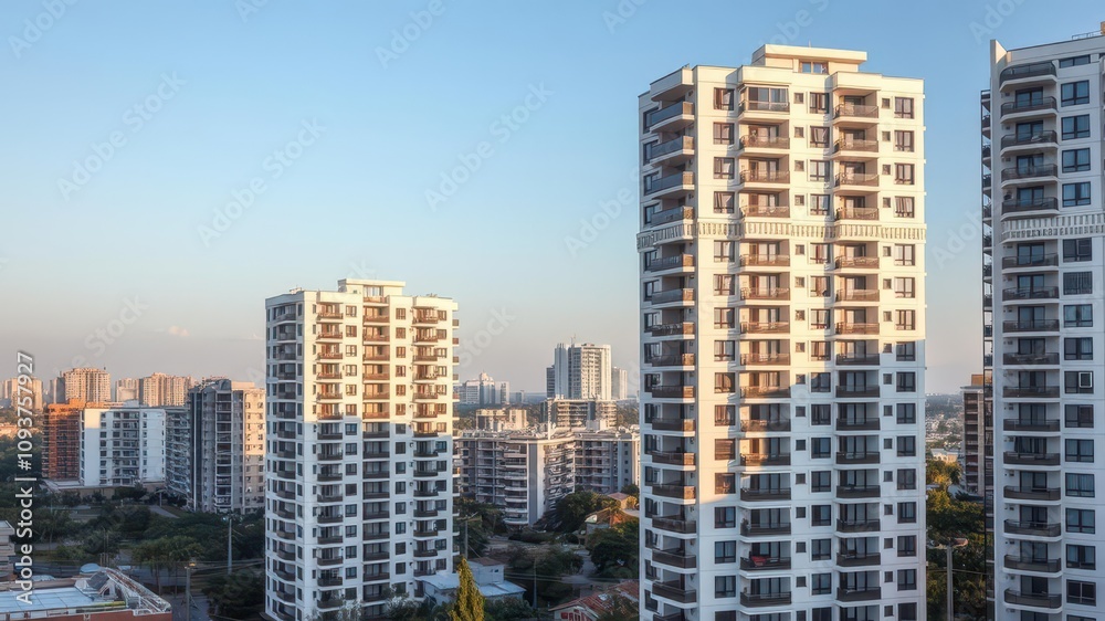 Modern module apartment block with sleek, minimalist design and modular construction, building, modern, urbanization Modern module apartment block with sleek, minimalist design and modular construction, building, modern, urbanization