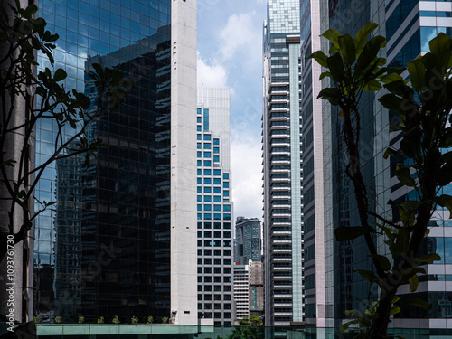 Photography Architecture cityscape of Kuala Lumpur malaysia skyscrapers tall glass buildings