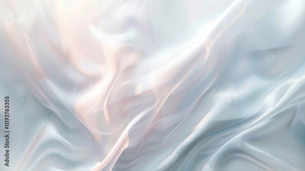 Obraz premium Soft pastel waves on a dark canvas, Central white space framing the text