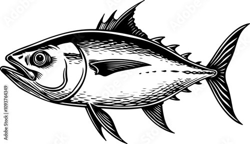 detailed illustration of a tuna fish