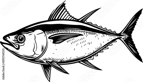 detailed illustration of a tuna fish