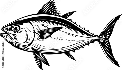detailed illustration of a tuna fish