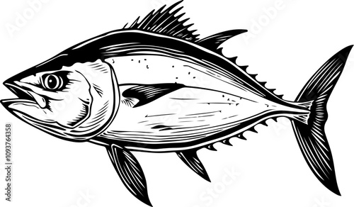 detailed illustration of a tuna fish