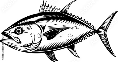 detailed illustration of a tuna fish
