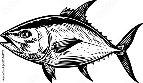 detailed illustration of a tuna fish