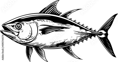 detailed illustration of a tuna fish