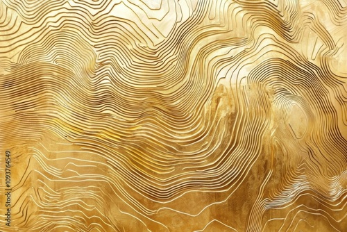 Luxury gold abstract line art with topographic map backgrounds.