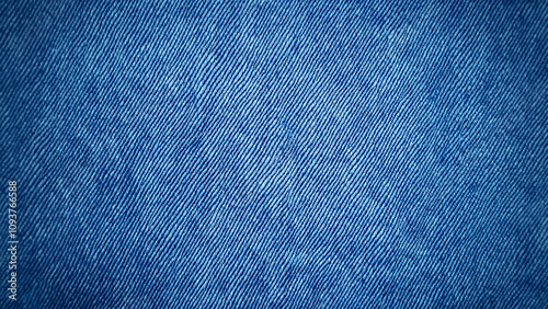 Blue denim fabric background with a soft texture and detailed weave, perfect for fashion design projects.