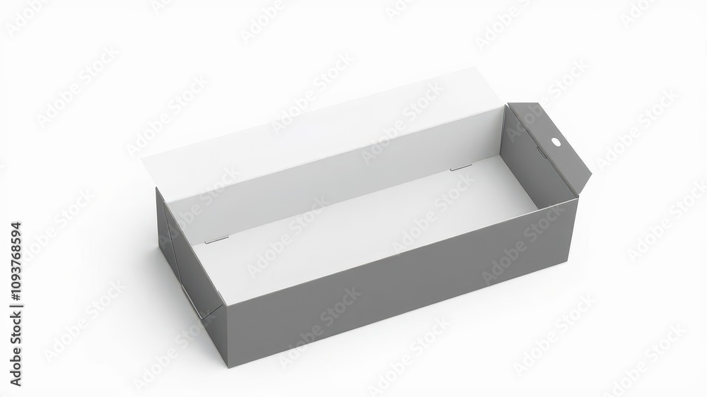 Naklejka premium Die cut shoe box template design with intricate detailing for packaging branding, presentation, template design, customizable