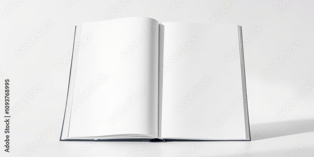 Front and back book cover mockups with blank pages for design showcase, presentation, white, realistic Front and back book cover mockups with blank pages for design showcase, presentation, white, realistic