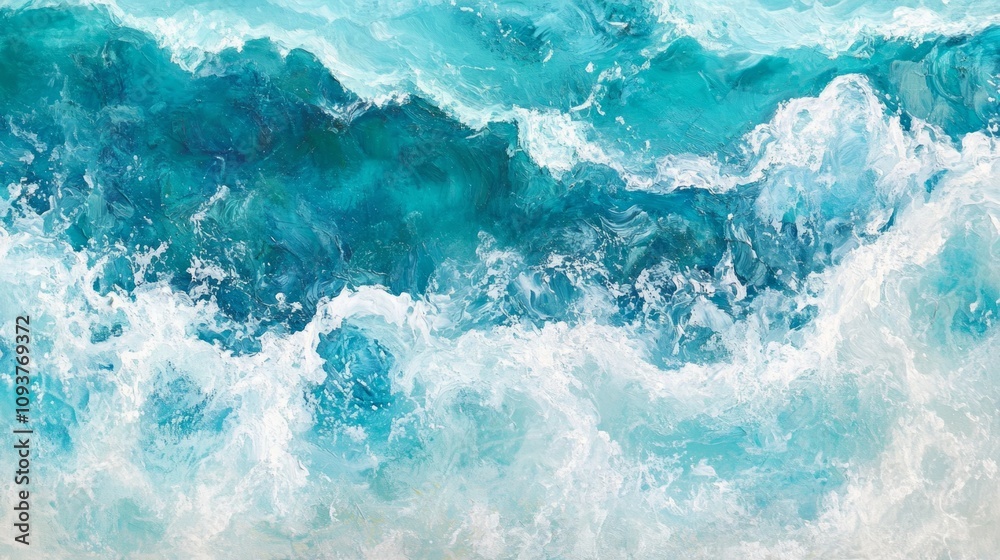 An aerial view of ocean waves gently rippling, with hues of turquoise and white foam blending seamlessly for a tranquil and refreshing feel. An aerial view of ocean waves gently rippling, with hues of turquoise and white foam blending seamlessly for a tranquil and refreshing feel.