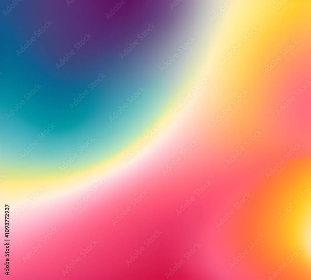 Obraz premium Wave of mixed beautiful gradient colors. smooth transitions. composition and leaking light exposure. Rainbow background. Modern design template. High quality 8k. generative ai