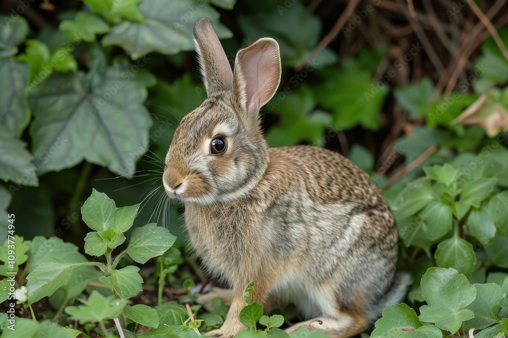 European rabbit facing camera European rabbit facing camera