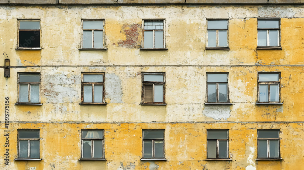 Fototapeta premium Concrete Building Facade with Windows.high quality image