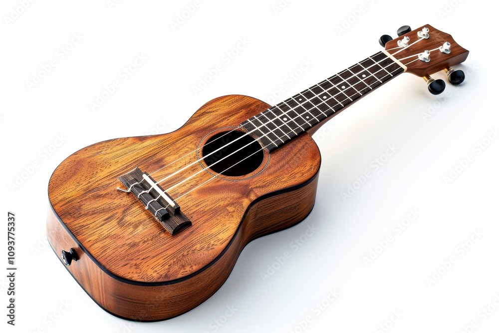 Isolated ukulele guitar on white background