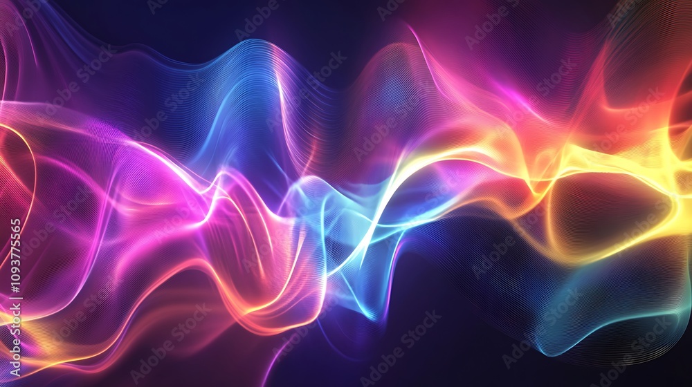 Fototapeta premium Abstract colorful wave energy flow.