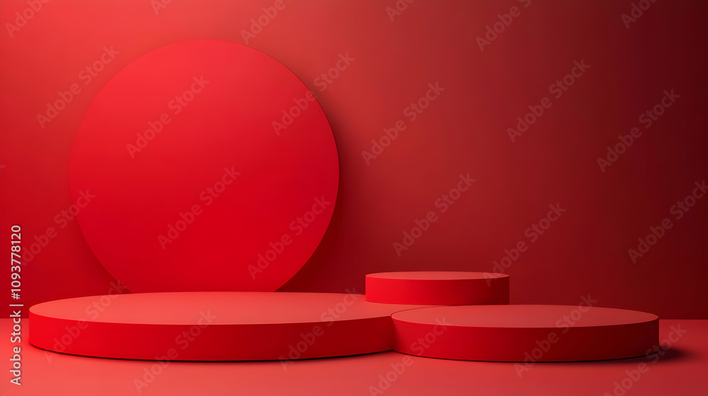 Red studio gradient background suitable for product placement or a website Copyspace horizontal layout.4k image Red studio gradient background suitable for product placement or a website Copyspace horizontal layout.4k image