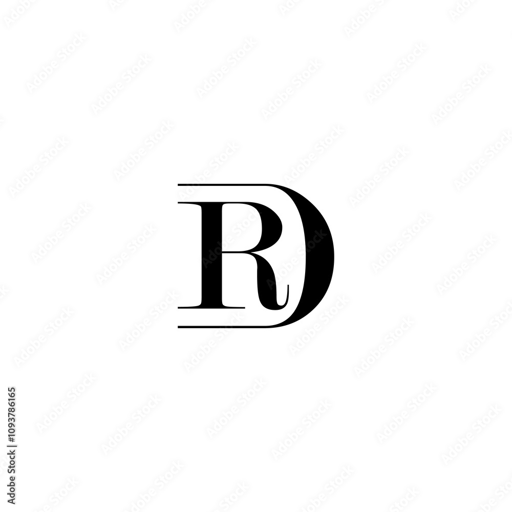 Initials RD Logo Design Vector Illustration Initials RD Logo Design Vector Illustration