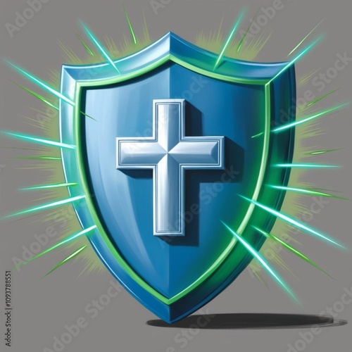 shield with cross