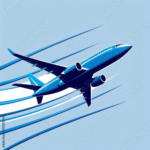 airplane flying over the sky