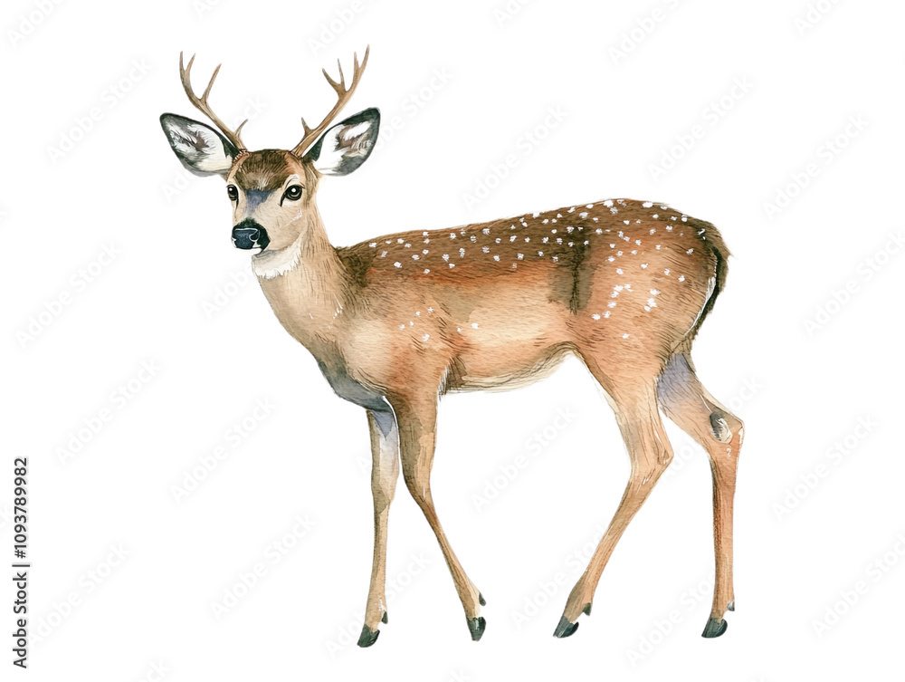 deer isolated on white background, transparent png cutout deer isolated on white background, transparent png cutout
