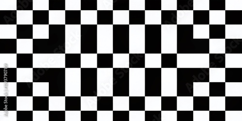 Black and White Checkered Pattern Animation Background for Modern Design and Creative Projects, Ideal for Websites, Presentations, and Graphic Art Applications