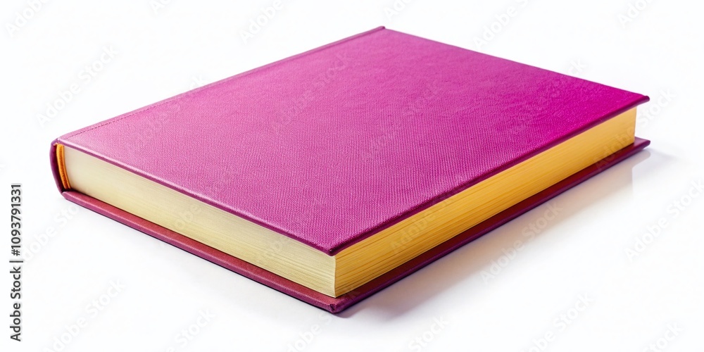 Fototapeta premium Blank Book Isolated on White Background for Product Photography, Ideal for Mockups, Journals, Stationery Displays, and Creative Projects with Clean Aesthetic Appeal