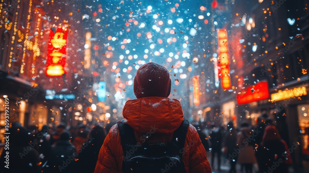 New year's eve fireworks celebration city skyline nighttime event urban environment festive viewpoint celebration concept New year's eve fireworks celebration city skyline nighttime event urban environment festive viewpoint celebration concept