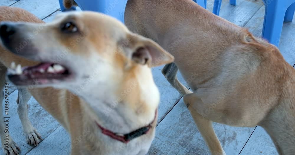 dogs looking at camera mongrels Closeup portrait of an adorably cute stray dog looking at the camera. dogs looking at camera mongrels Closeup portrait of an adorably cute stray dog looking at the camera.