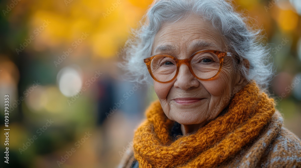 Elderly person using walking aid in autumn park lifestyle photography outdoor setting health awareness Elderly person using walking aid in autumn park lifestyle photography outdoor setting health awareness