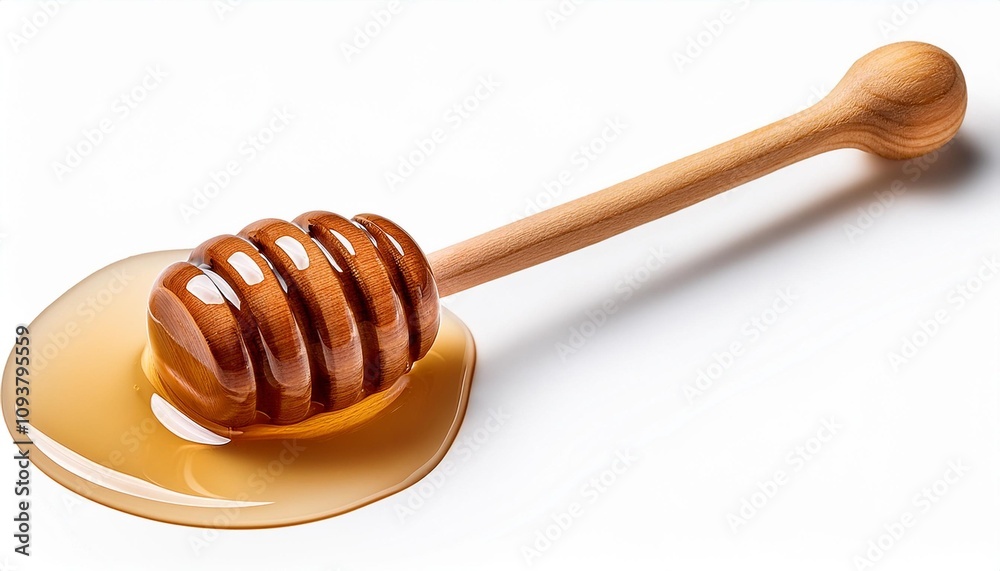 honey dripping from wooden dipper honey dripping from wooden dipper