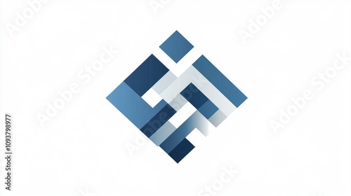 Finance and banking logo, minimal, trustworthy blue tones